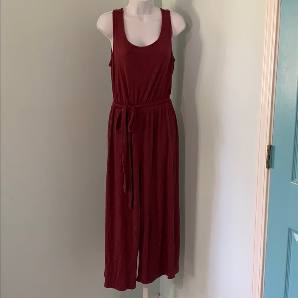 Lauren Conrad maroon knit XL jumpsuit
